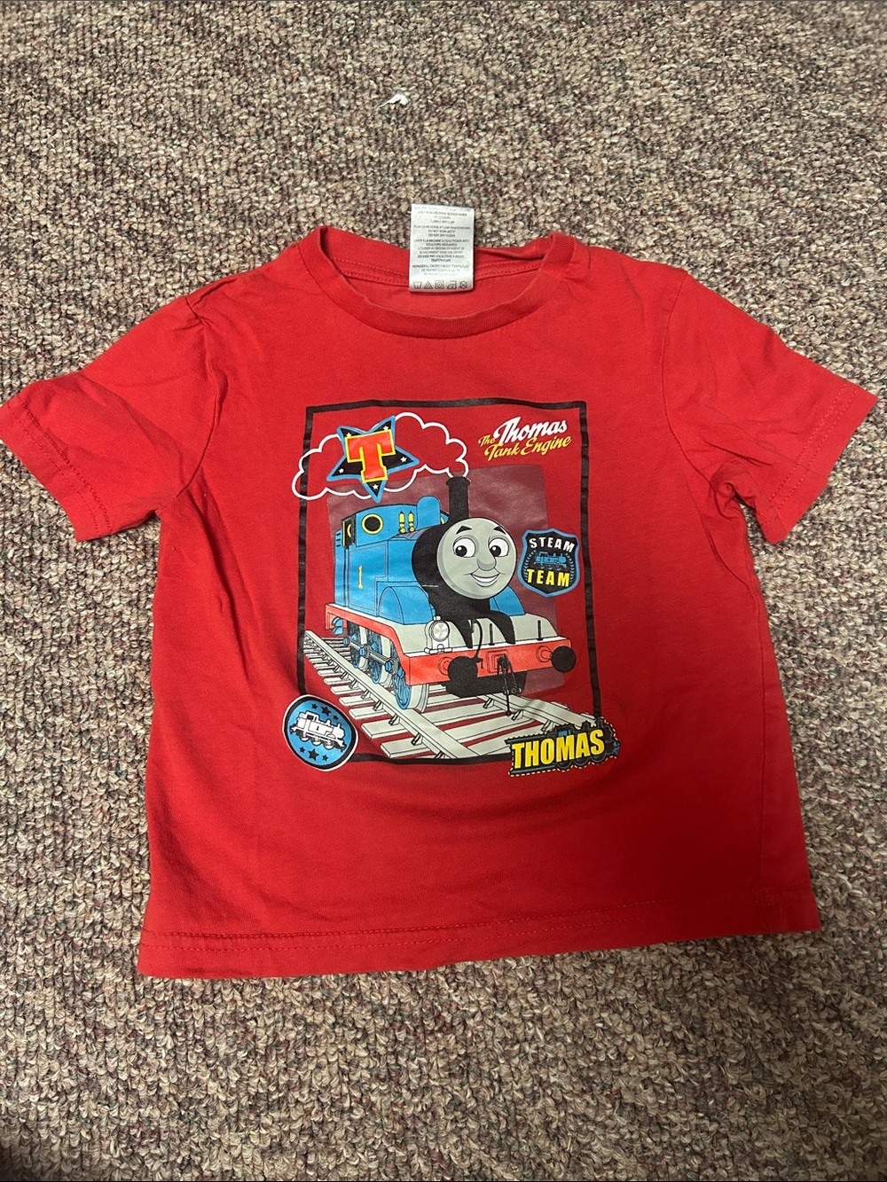 Thomas & Friends Red Tee with Blue Train Graphic